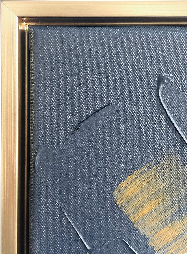 Wieco Art Framed Wall Art Morning Dancing Floral Oil Paintings Canvas Wall Art Modern Grace Abstract Flowers Artwork for Living Room Bedroom Home Decorations Wall Decor with Golden Frame