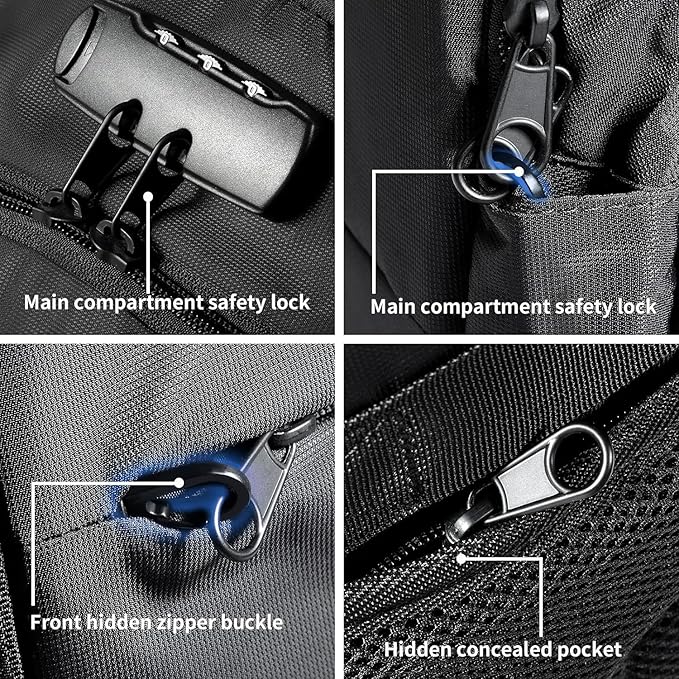 Tzowla 40 Liter Anti Theft with USB Charging Port Laptop Backpack