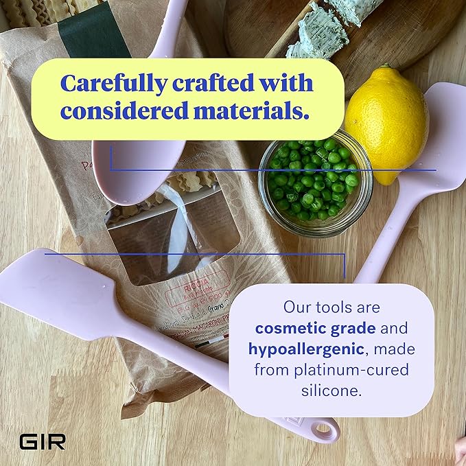 GIR: Get It Right 5 Piece Silicone Ultimate Kitchen Utensils Set - Ladle, Spatula, Flip, Spoon & Spoonula - Non-Toxic Cooking Utensils for Nonstick Cookware, Cooking and Baking - Studio White