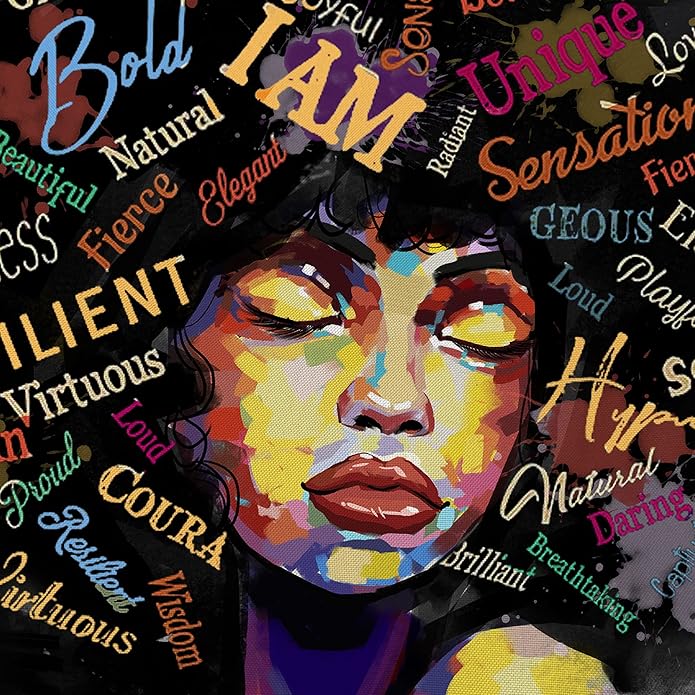 IAGM Women Tote Bags African American Woman Shoulder Bag Afro Black Girl Magic Satchel Handbags For Shopping,Work,Grocery,Gym