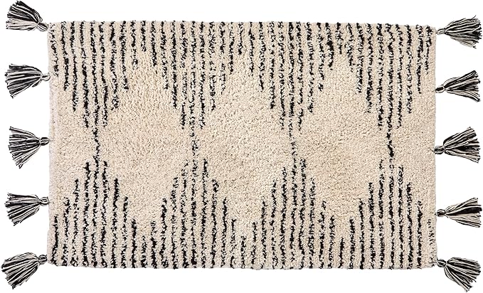 SKL Home Geo Rug for Bath/Kitchen/Bar & Gift, Tan