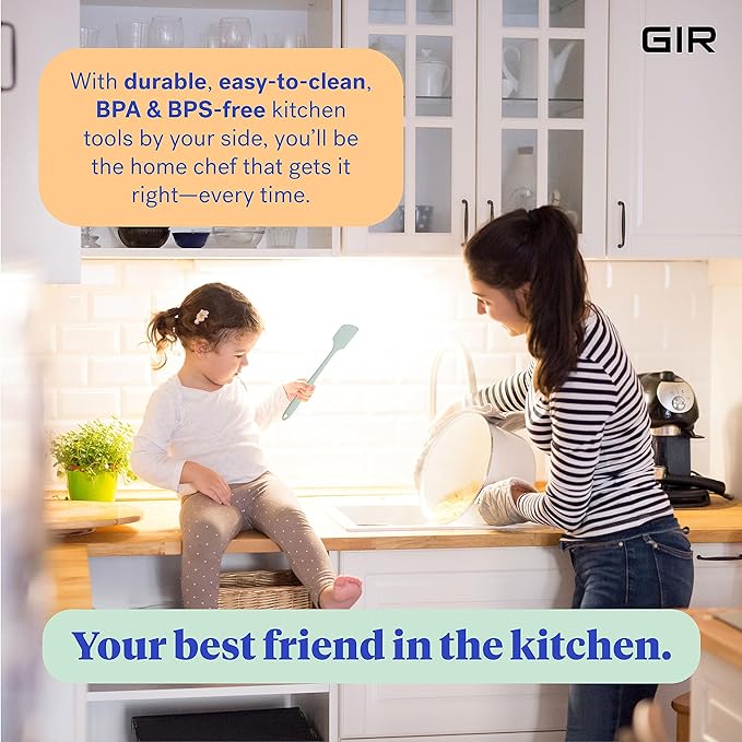 GIR: Get It Right 3-Piece Ultimate Silicone Kitchen Utensils Set - Spatula, Flip & Spoonula - Non toxic Cooking Utensils for Nonstick Cookware, Cooking and Baking - Mint