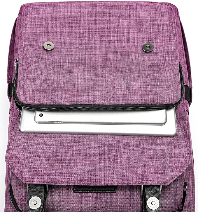 HFSX Laptop Backpack Women Men College Backpacks Bookbag Vintage Backpack Book Bag Fashion Back Pack Anti Theft Travel Backpacks with Charging Port fit 15.6 Inch Laptop