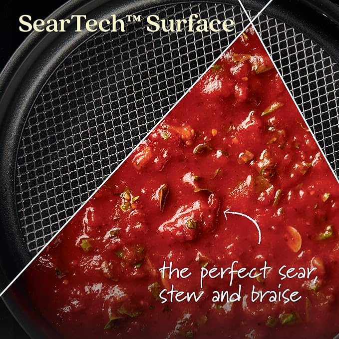 Anolon X Hybrid Nonstick Induction Saute Pan With Lid, 3.5 Quart - Charcoal Gray