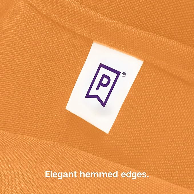 Gee Di Moda Rectangle Tablecloth - 90 x 156 Inch Orange Table Cloth for 8 Foot Table with Floor-Length Drop - Heavy Duty Washable Fabric - 8 Ft Buffet Table, Holiday Party, Wedding & Baby Shower