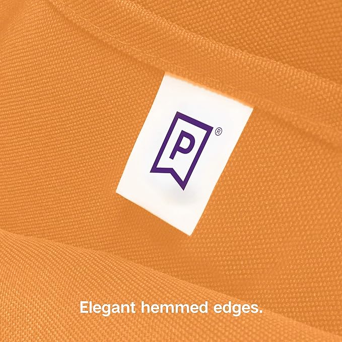 Gee Di Moda Rectangle Tablecloth - 70 x 120 Inch Orange Table Cloth for 6 or 8 Foot Rectangle Table - Heavy Duty Washable Fabric - for Buffet Table, Holiday Party, Dinner, Wedding & Baby Shower