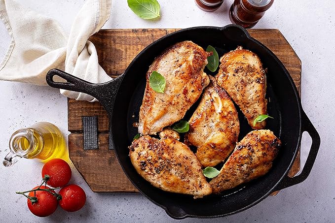 Utopia Kitchen Cast Iron Frying Pan 12 Inch, Cast Iron Chefs Pan, Pre Seasoned Skillet, Safe Grill Cookware for Indoor & Outdoor Use, Black