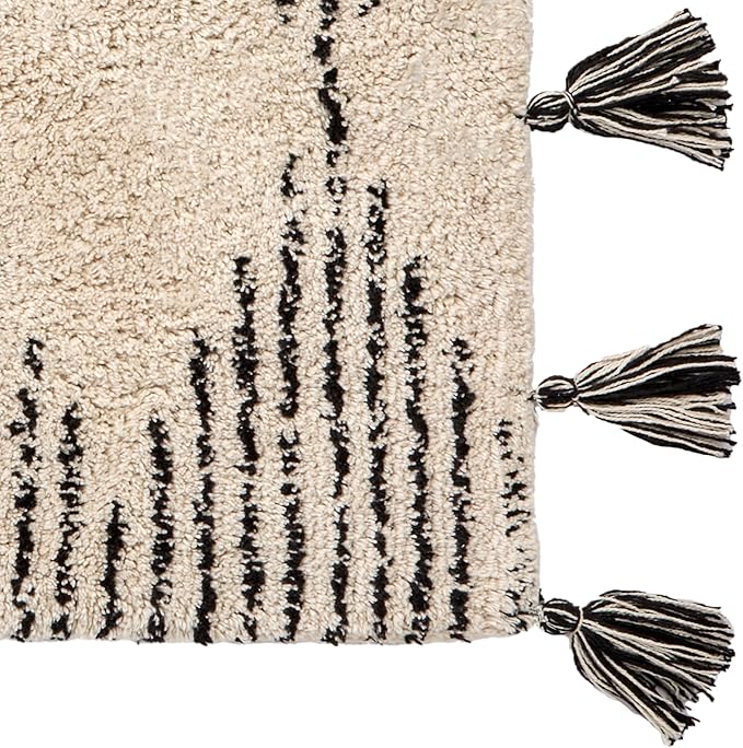 SKL Home Geo Rug for Bath/Kitchen/Bar & Gift, Tan