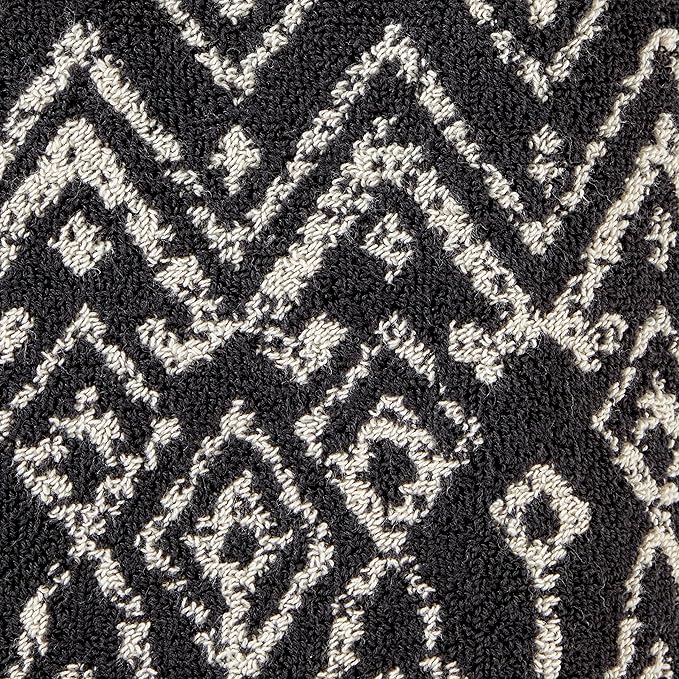 SKL Home Nador 2 Bath, 2 Hand Towel Set, Black