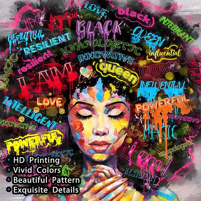 IAGM Women Tote Bags African American Woman Shoulder Bag Afro Black Girl Magic Satchel Handbags For Shopping,Work,Grocery,Gym