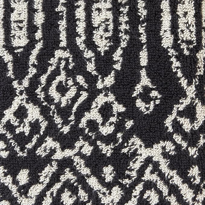 SKL Home Nador Hand Towel, 2-Pack, Black