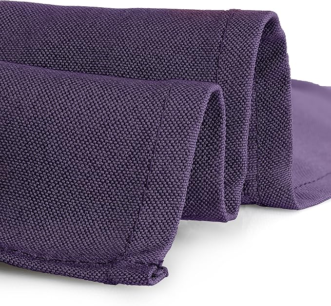 Gee Di Moda Rectangle Tablecloth - 90 x 132 Inch Purple Table Cloth for 6 Foot Table with Floor-Length Drop - Heavy Duty Washable Fabric - 6 Ft Buffet Table, Holiday Party, Wedding & Baby Shower